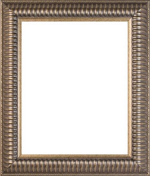Pewter Ribbed Frame