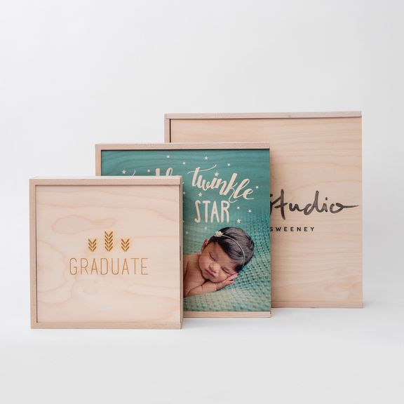 Custom Wood Album Boxes